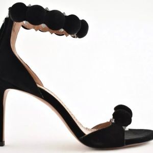 alaia bombe velvet sandals